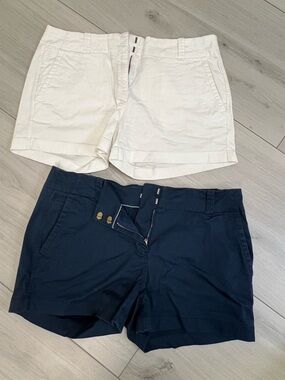Vineyard Vines 2 Pack BUNDLE Shorts Sz 6 White & Navy Preppy Coastal Grandma